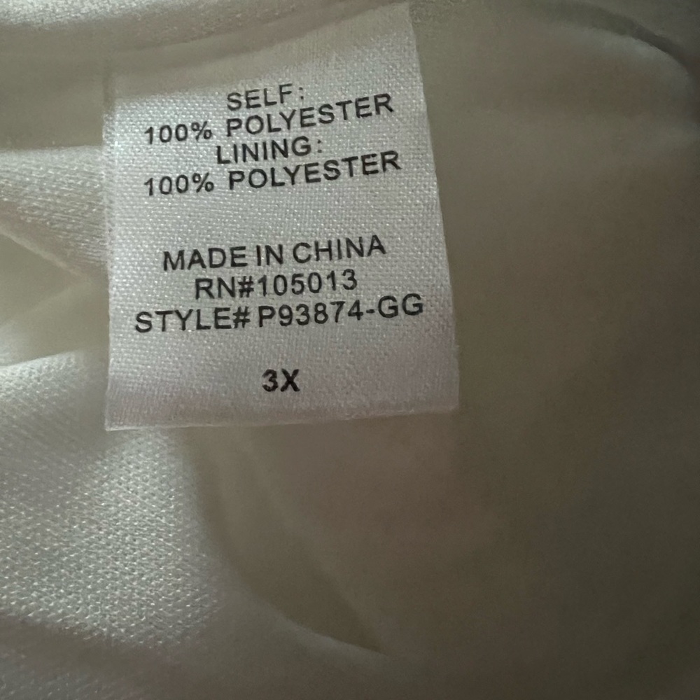 NWT Lovely Day Curvy white dress size 3X - Picture 8 of 9